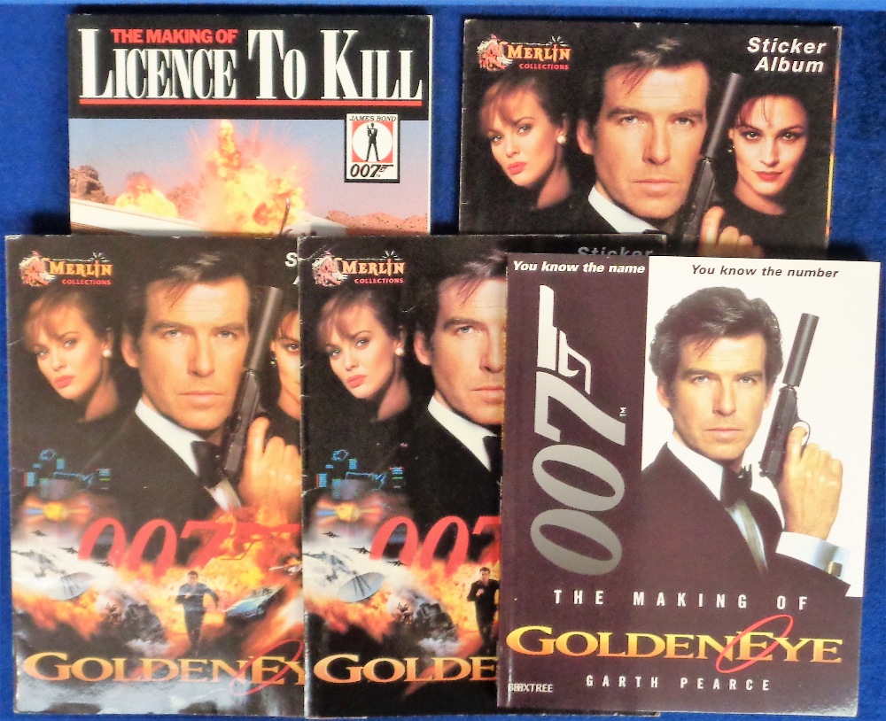 James Bond, 3 Goldeneye Merlin Sticker albums (1 complete, 1 empty and 1 pt filled), The Making Of