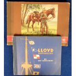 Cigarette cards, Germany, Brinkmann (Lloyd), two sets in special albums, The German Navy (120 cards)