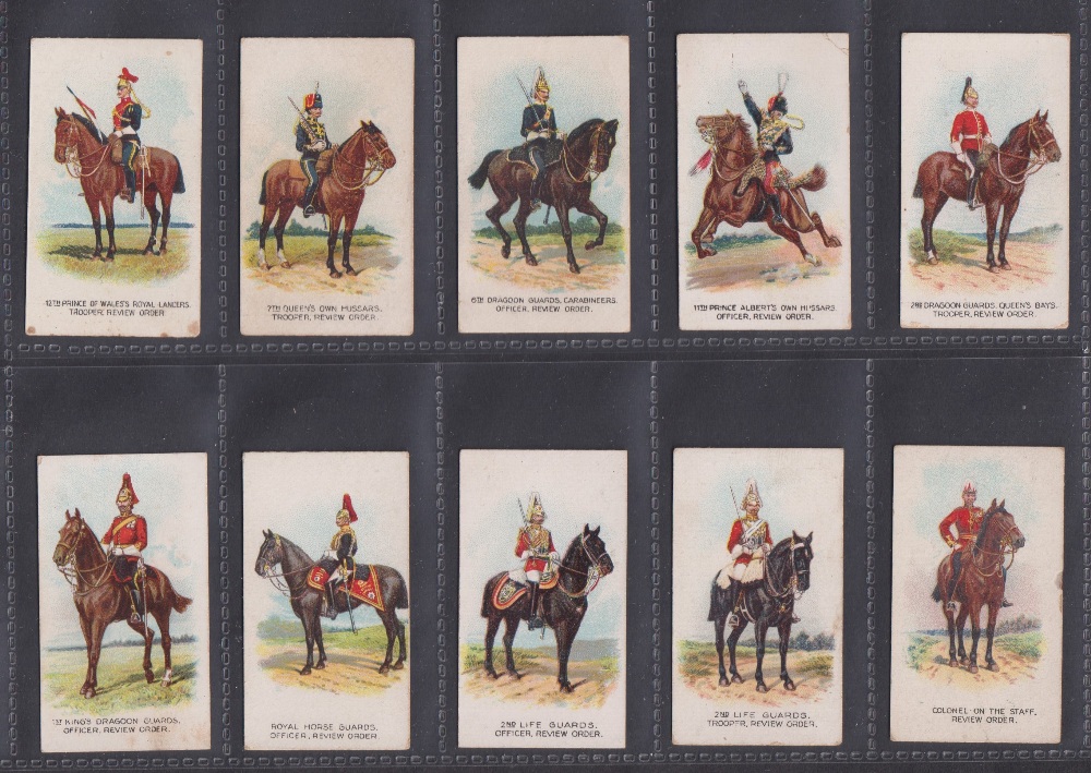 Cigarette cards, two sets, Wills (Australia), Types of the British Army (50 cards, 4 with back