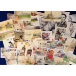 Postcards, a mixed, mainly subject collection of approx. 65 cards inc. 10 early French cards