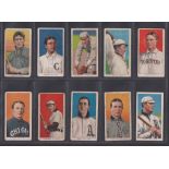 Cigarette cards, USA, ATC Baseball Series, T206, 10 cards, all 'Sweet Caporal Cigarettes, 350