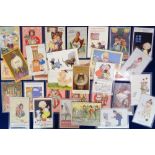 Postcards, a good mixed subject collection of approx. 32 cards inc. Attwell (13), themes include