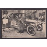 Postcard, Suffragettes, scarce French b/w printed card 'En Tourness de Propagande', with motor