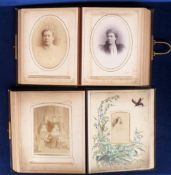 Photographs, a collection of 17 cabinet and 36 Carte de Visite in 3 vintage photo albums (2 with