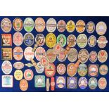 Beer labels, a mixed age, shape and selection of approx. 200 labels, many showing contents amount,