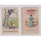 Cigarette cards, W.T. Osborne, Naval & Military Phrases (White border), 2 cards, 'Reconnoitring' (