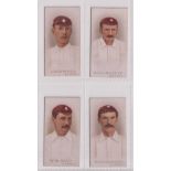 Cigarette cards, Wills, Cricketers, 1896, 4 cards, all Surrey, Lockwood, Read, Maurice, W.W.