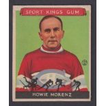 Trade card, USA, Goudey Gum, Sport Kings, Ice Hockey, type card, no 24 Howie Morenz (gd/vg) (1)