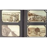 Postcards, a mixed collection of approx. 252 cards in vintage album inc. mainly printed street