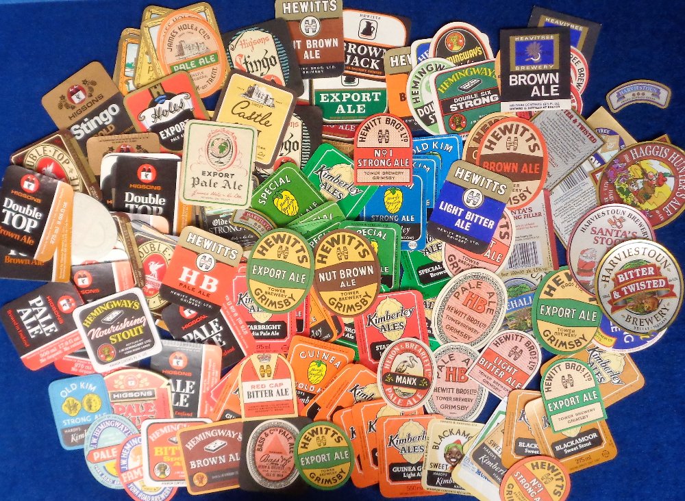 Beer labels, a selection of approx. 150 labels, various shapes, sizes and ages, Hardy's Kimberley