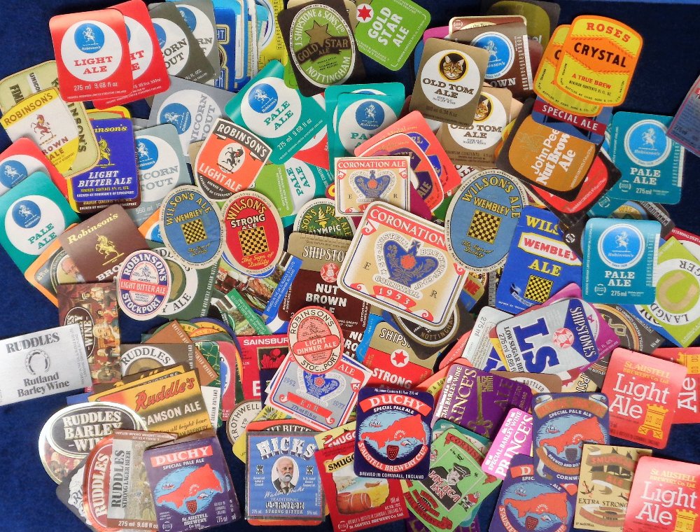 Beer labels, a selection of approx. 200 labels, various shapes, sizes and ages, Frederick Robinson