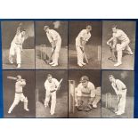 Trade cards, Topical Times, Cricketers (235mm x 160mm) (set, 8 cards) (vg)