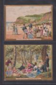 Trade cards, Huntley & Palmers, Scenes with Biscuits (set, 12 cards, gd/vg) & Shakespearian
