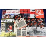 Football programmes etc, Manchester United, selection of approx. 25 items including 14 home