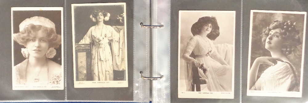 Postcards, Theatre, a collection of approx. 186 mainly RPs of Edwardian female actresses in 2 modern