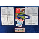 Football memorabilia, Russia v Wales, 10 September 2008, scarce package of 5 items obtained by