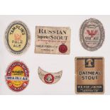 Beer labels, a selection of 6 older labels, Tamlin's, Brighton, Pale Ale, vertical oval approx. 90mm