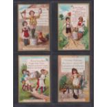 Trade cards, Liebig, Children's Rhymes I (brown text), ref S253 (set, 6 cards), only issued in