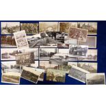 Postcards, a collection of approx. 33 UK and mixed topographical cards with RPs of Crich, river view