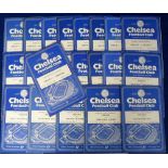 Football programmes, Chelsea FC, 1953/54, set of 21 home league match programmes inc. Portsmouth,