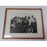 Concorde - Brian Trubshaw, a photograph of himself and colleagues inspecting a car, his personal