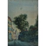 19th Century Italian School Street Scene Watercolour 32.5 x 22.5cm