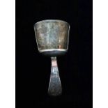 A Georgian silver caddy spoon of shovel form, Birmingham 1810, maker John Thropp, weight .25oz