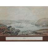 A 19th century coloured print 'Truro River From A Field Near Cliff Cottage, framed and glazed,