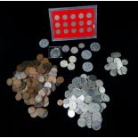 A large collection of 20th century British coinage, including some pre 1948, including a Victorian