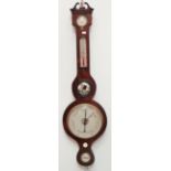 A 19th century style rosewood banjo barometer, length 97cm.