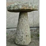 A Cornish granite staddle stone, height 70cm.