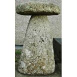 A Cornish granite staddle stone, height 73cm.