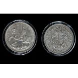 A British silver crown 1937, together with a silver crown 1935.