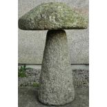 A Cornish granite staddle stone, height 70cm.