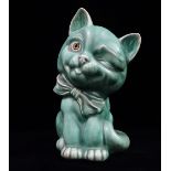 A large Crown Devon winking cat figurine, Reg No.811394, height 25cm.
