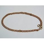 A 9ct rose gold chain section, weight 9.7g.