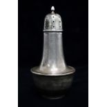 An early 20th century silver sugar sifter, Patent No.325841, with engine turned body, weight 4.9oz