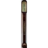 A 19th century rosewood cased stick barometer by Litherland Bradford with engraved ivory dial,