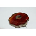 A Scottish silver mounted agate brooch.
