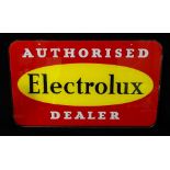 A mid 20th century Electrolux reverse printed glass retailer's advertising sign, 'AUTHORISED