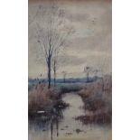 JOHN MACINTOSH MACINTOSH (1847-1913) Reflections Watercolour Initialled 18 x 11cm