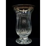 A fine quality large cut glass baluster vase, fitted a German 800 standard silver rim mount, Margraf