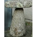 A Cornish granite staddle stone, height 64cm.