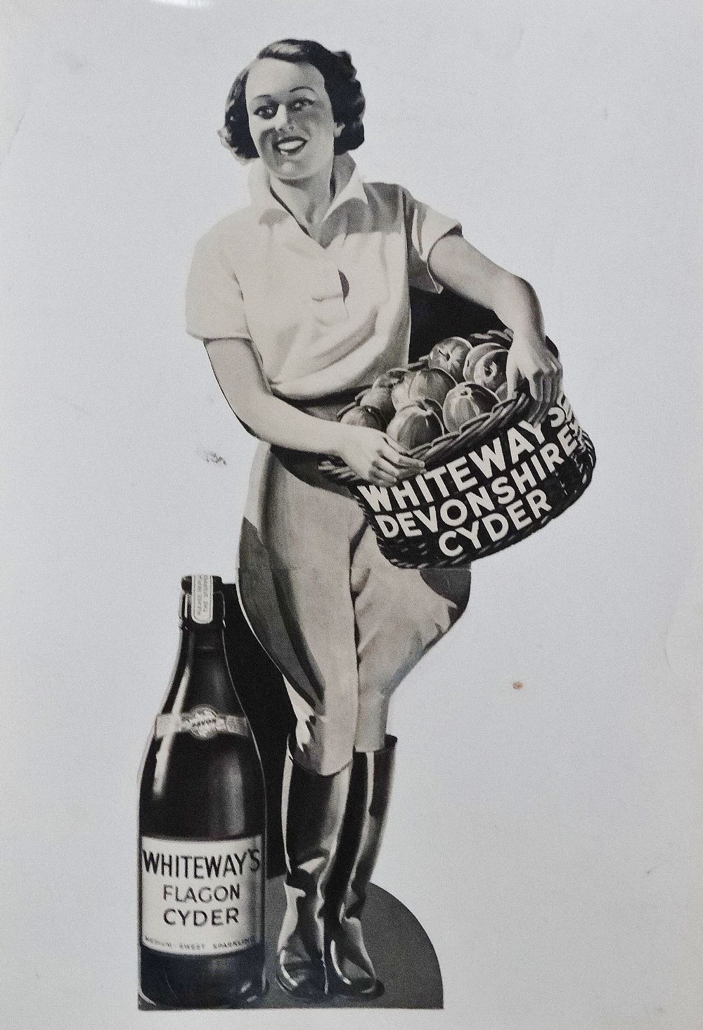 Whiteways Flagon Cyder, a mid 20th century polychrome advertising poster, 92 x 120cm, together - Image 2 of 2