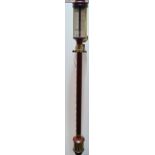 A mahogany gimbal mounted ship's barometer by Dove Bazeley Cheltenham, height 94cm.