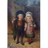 JAMES CAMPBELL (1828-1903) Mr and Mrs Oil on canvas Indistinctly signed Framed Picture size 55 x