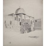 Study Of A Mosque Pen and ink on paper Monogrammed and dated 1975 Framed and glazed Picture size