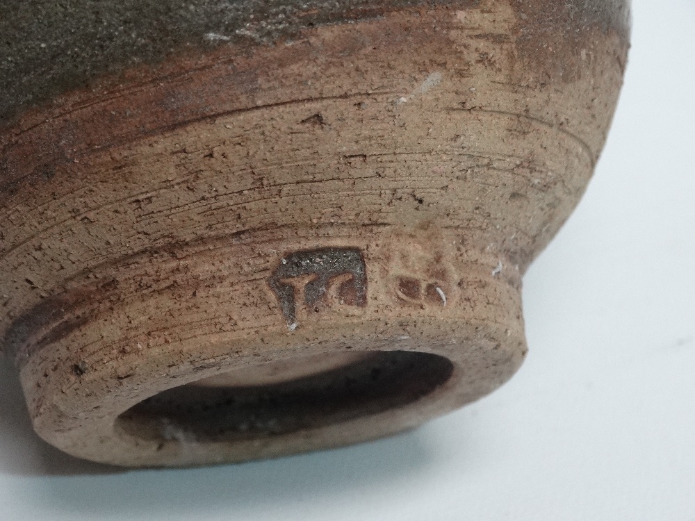 TREVOR CORSER (1938-2015) An ash glazed yunomi Impressed potter's mark and St Ives Pottery mark - Image 3 of 3