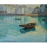 JOHN LAVIERS WHEATLEY (1892-1955) Polperro Harbour Oil on canvas Signed Framed Picture size 54 x