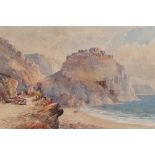 JOHN CLARK ISAAC UREN (1845-1932) Tintagel Watercolour Signed and dated 1876 and inscribed